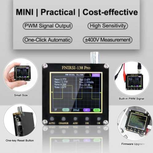 Petit oscilloscope numérique portatif de maintenance pédagogique FNIRSI, spécification : standard sans batterie SF60011062-012